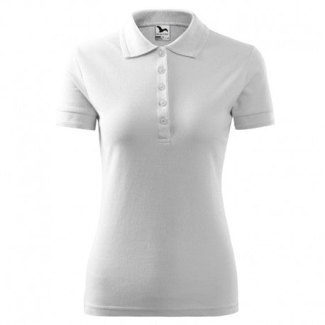 Tricou polo de dama alb